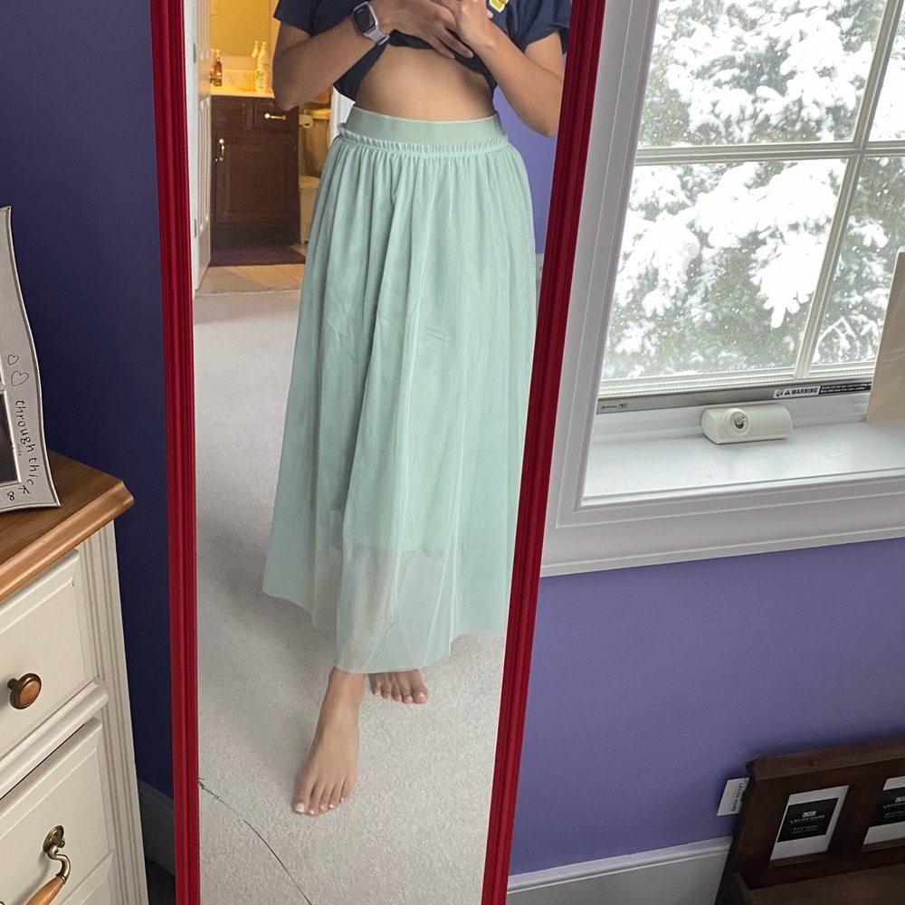Mint Green Tulle Skirt from H&M 🍀🌿
